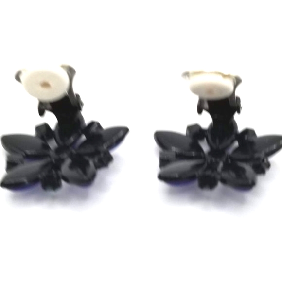 Bohemian Glass Royal Blue and Emerald Green Clip-on Earrings Never Worn - Picture 5 of 5